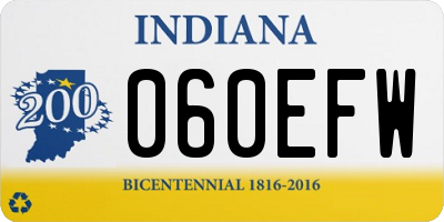 IN license plate 060EFW