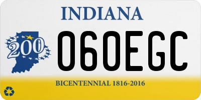 IN license plate 060EGC