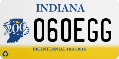 IN license plate 060EGG