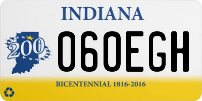 IN license plate 060EGH
