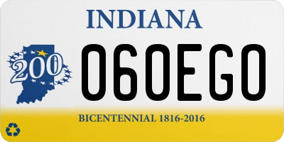 IN license plate 060EGO