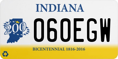 IN license plate 060EGW