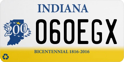 IN license plate 060EGX