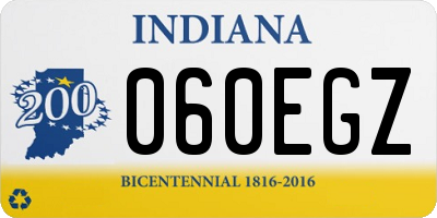 IN license plate 060EGZ