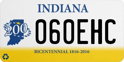 IN license plate 060EHC