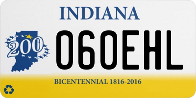 IN license plate 060EHL