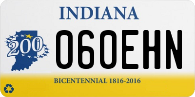 IN license plate 060EHN