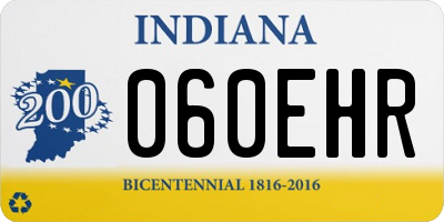 IN license plate 060EHR