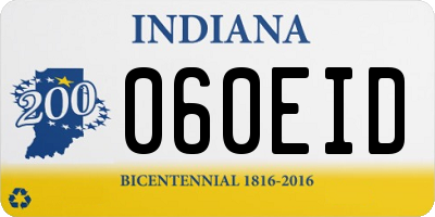 IN license plate 060EID