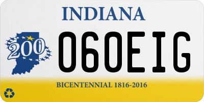 IN license plate 060EIG