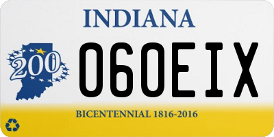 IN license plate 060EIX