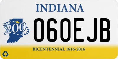 IN license plate 060EJB