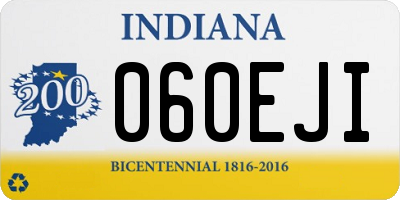 IN license plate 060EJI
