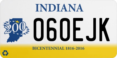 IN license plate 060EJK