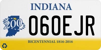 IN license plate 060EJR