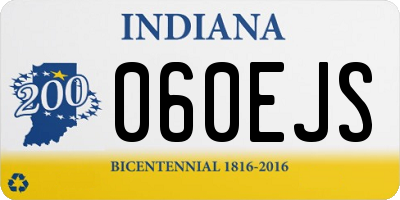 IN license plate 060EJS