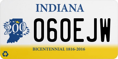 IN license plate 060EJW
