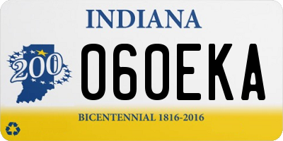 IN license plate 060EKA