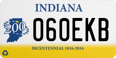 IN license plate 060EKB