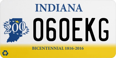 IN license plate 060EKG