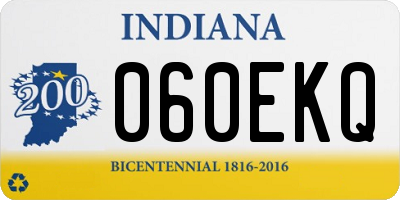 IN license plate 060EKQ