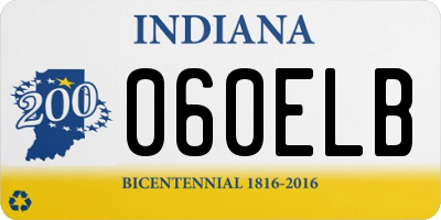 IN license plate 060ELB