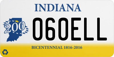 IN license plate 060ELL
