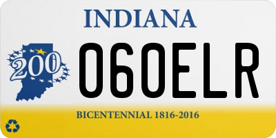 IN license plate 060ELR