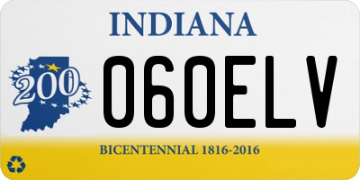 IN license plate 060ELV