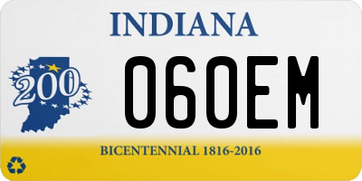 IN license plate 060EM