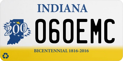 IN license plate 060EMC