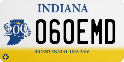 IN license plate 060EMD