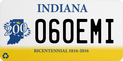 IN license plate 060EMI