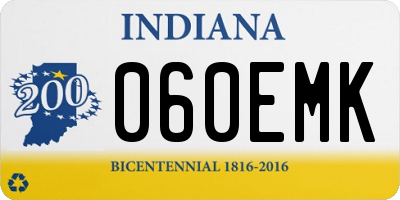 IN license plate 060EMK
