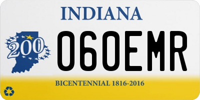 IN license plate 060EMR