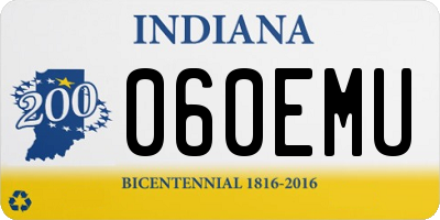 IN license plate 060EMU