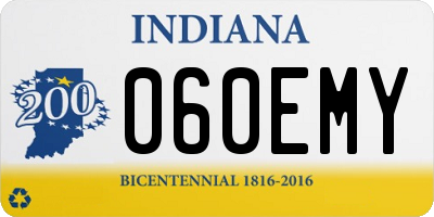 IN license plate 060EMY