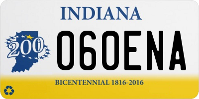 IN license plate 060ENA