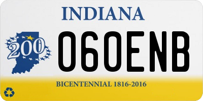 IN license plate 060ENB
