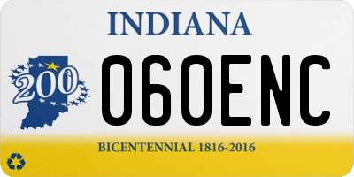 IN license plate 060ENC