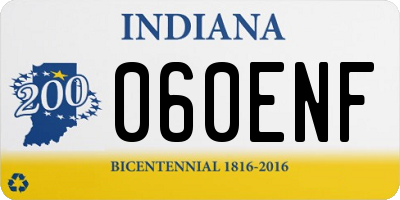 IN license plate 060ENF