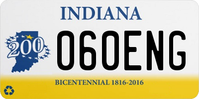 IN license plate 060ENG