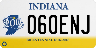 IN license plate 060ENJ