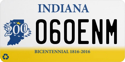 IN license plate 060ENM