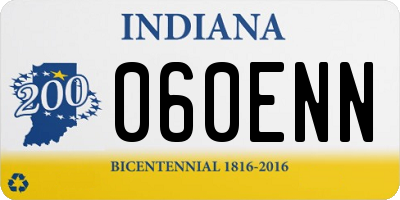 IN license plate 060ENN