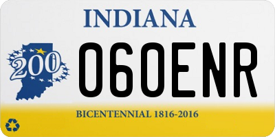 IN license plate 060ENR