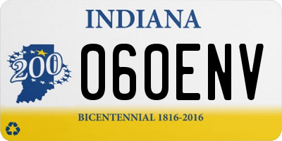 IN license plate 060ENV