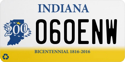 IN license plate 060ENW