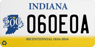 IN license plate 060EOA