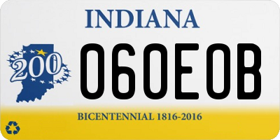 IN license plate 060EOB